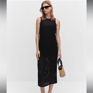 Mango Black Sleeveless Knit Dress